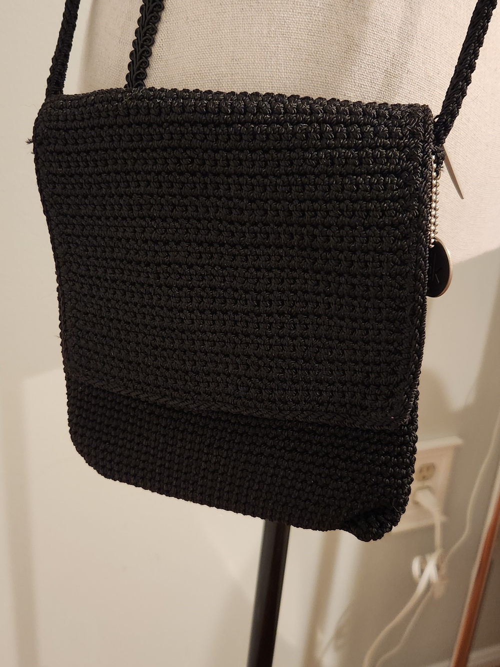 The Sak Black Woven Crossbody Bag